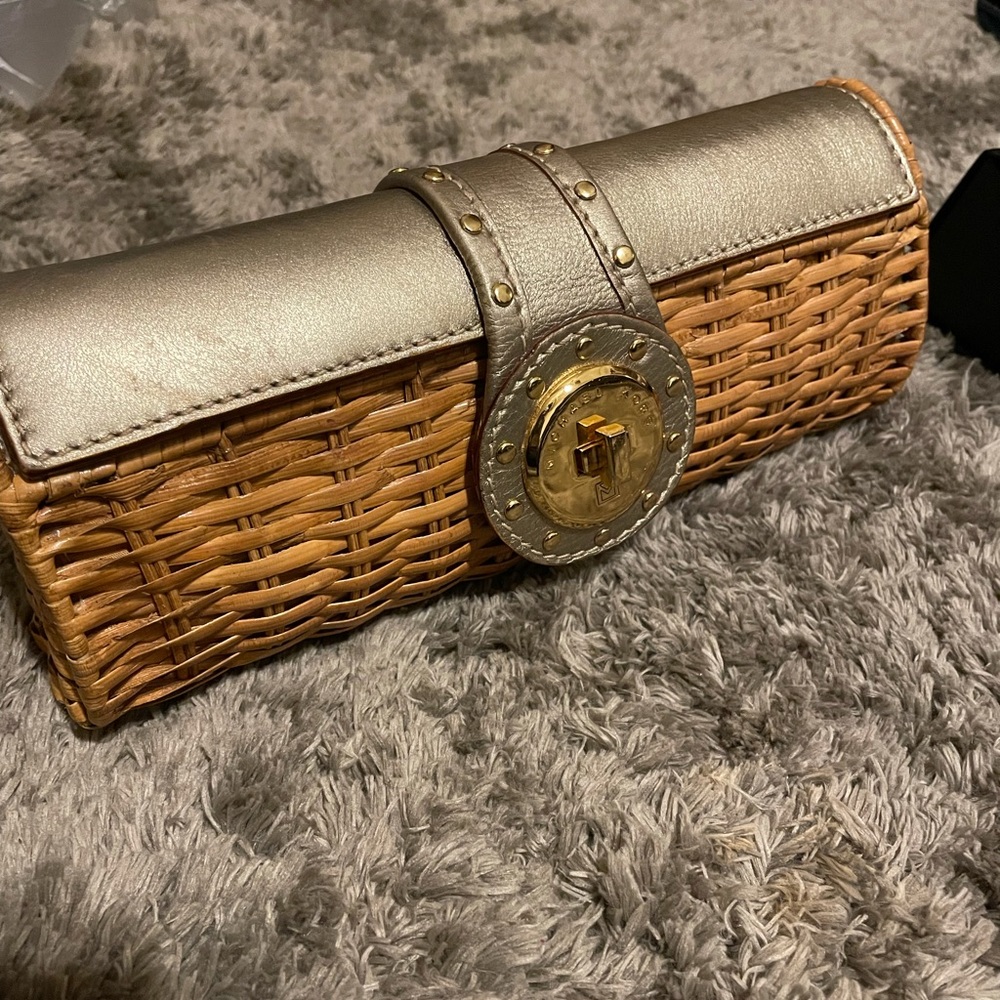 Wicker Michael Kors clutch bag
